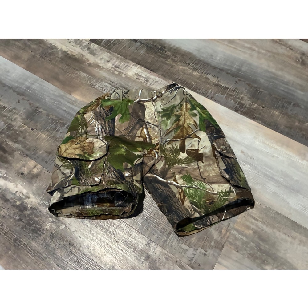 Game Winner Youth Boys Camo Cargo Shorts Medium Realtree Edge Hunting Hiking